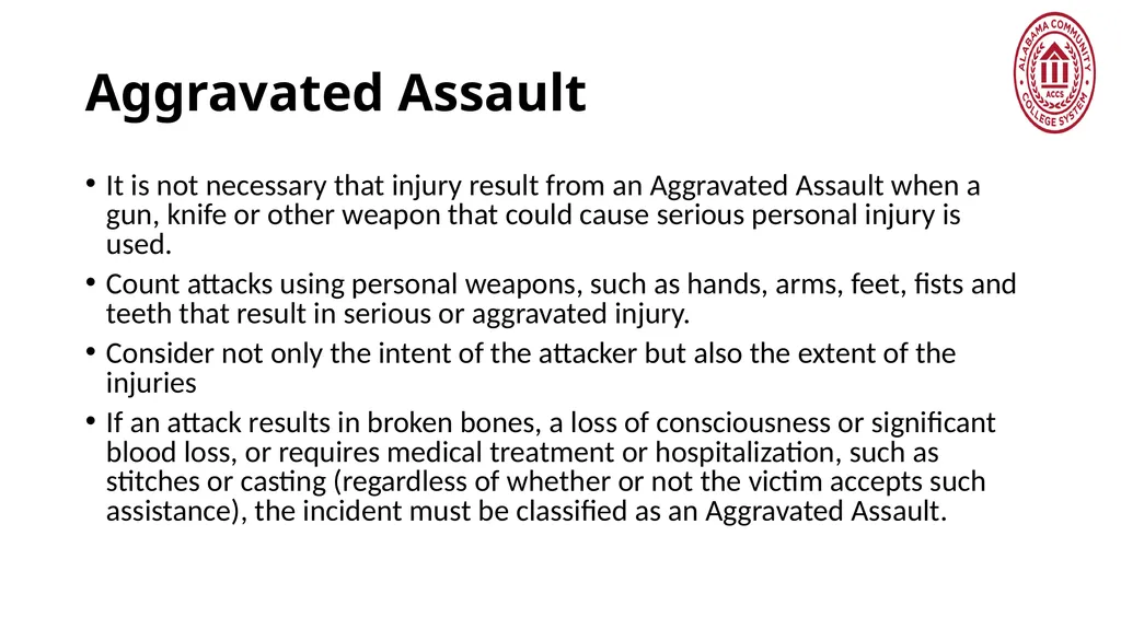 Crime Statistics Classifying and Counting Clery - slide 37 of 146