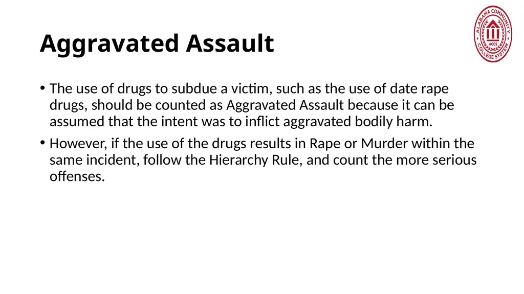 Crime Statistics Classifying and Counting Clery - slide 38 of 146