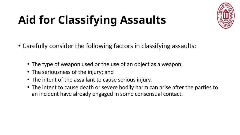 Crime Statistics Classifying and Counting Clery - slide 40 of 146