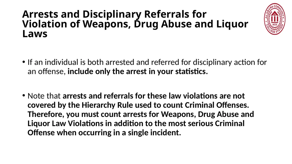 Crime Statistics Classifying and Counting Clery - slide 111 of 146