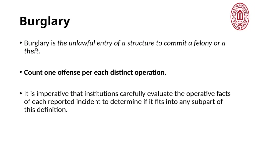 Crime Statistics Classifying and Counting Clery - slide 41 of 146