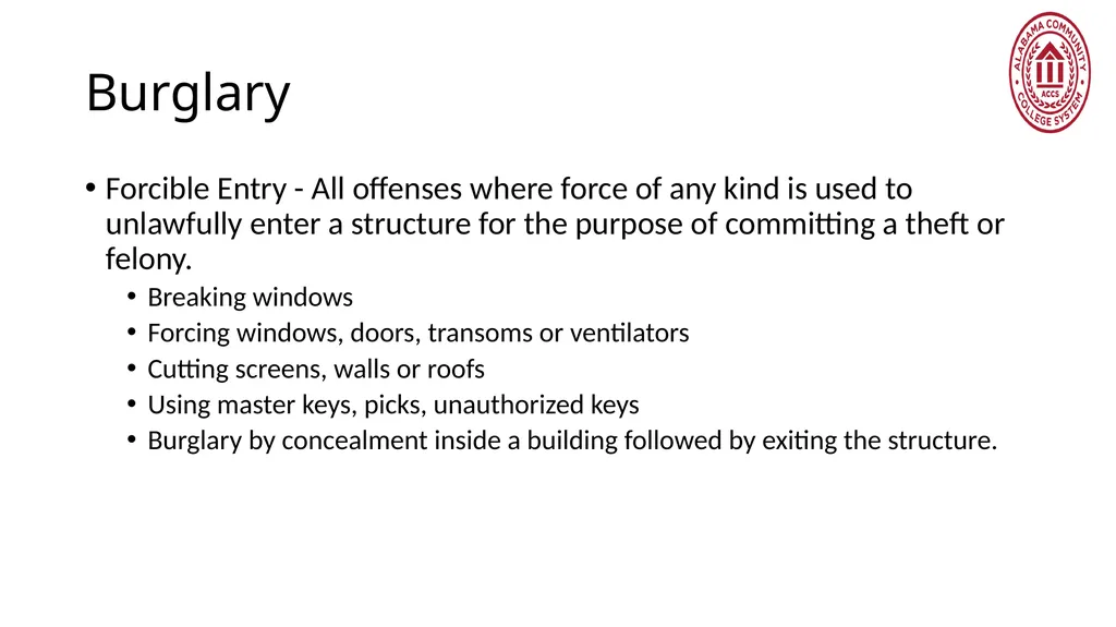 Crime Statistics Classifying and Counting Clery - slide 43 of 146