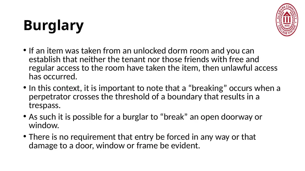 Crime Statistics Classifying and Counting Clery - slide 45 of 146