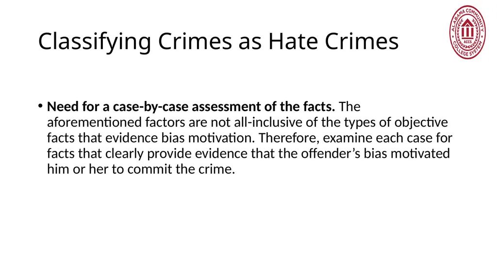 Crime Statistics Classifying and Counting Clery - slide 90 of 146