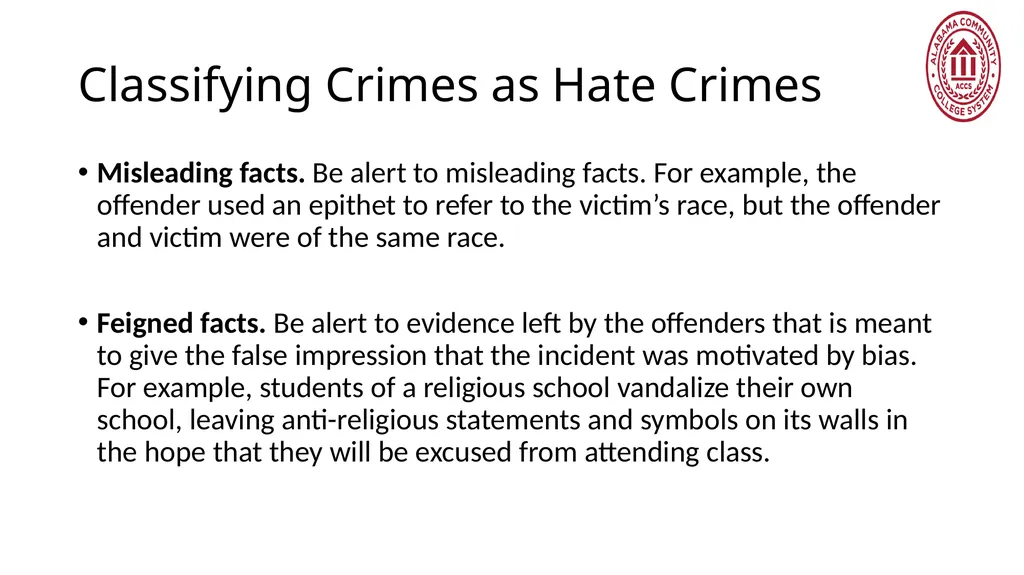 Crime Statistics Classifying and Counting Clery - slide 91 of 146
