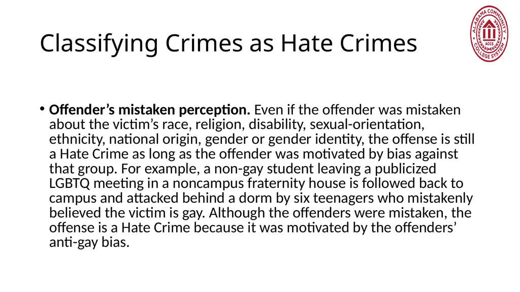 Crime Statistics Classifying and Counting Clery - slide 92 of 146