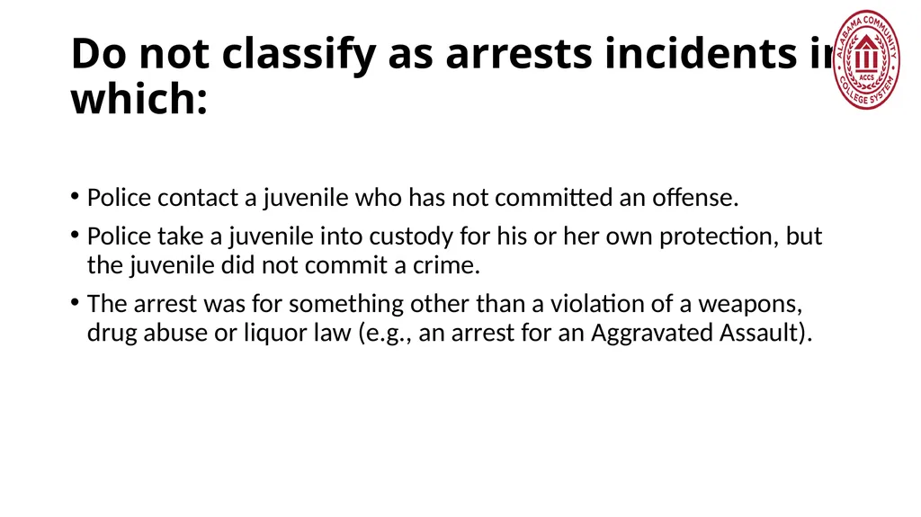 Crime Statistics Classifying and Counting Clery - slide 114 of 146