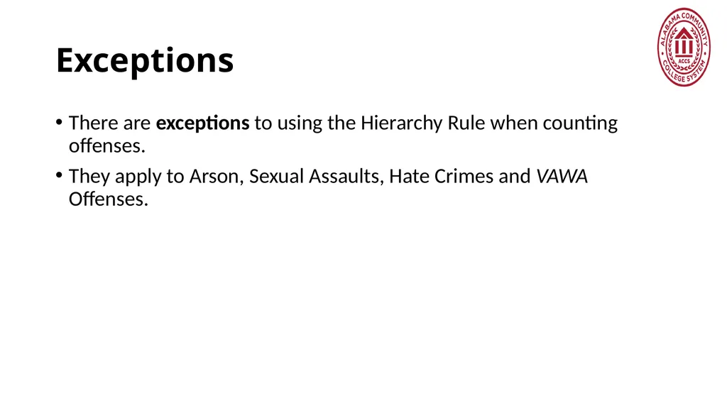 Crime Statistics Classifying and Counting Clery - slide 6 of 146