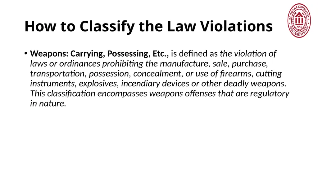 Crime Statistics Classifying and Counting Clery - slide 125 of 146