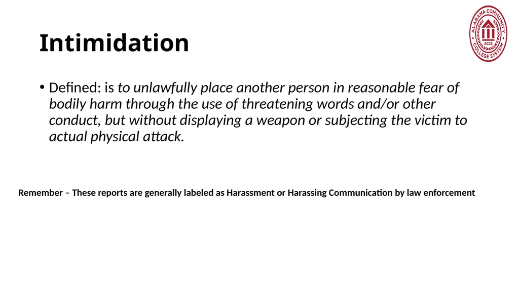 Crime Statistics Classifying and Counting Clery - slide 79 of 146