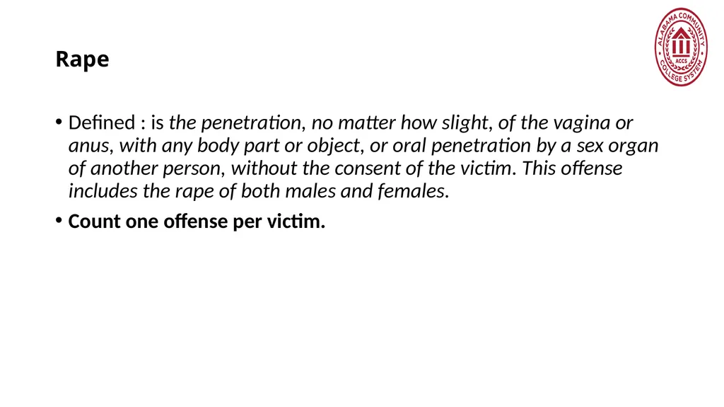 Crime Statistics Classifying and Counting Clery - slide 21 of 146