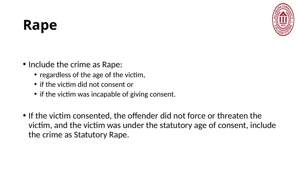 Crime Statistics Classifying and Counting Clery - slide 22 of 146
