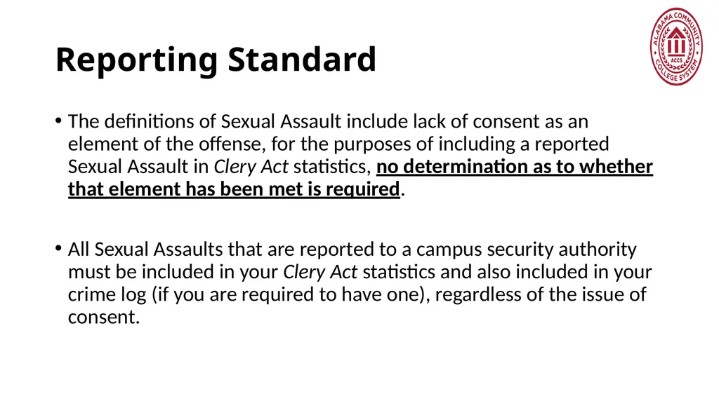 Crime Statistics Classifying and Counting Clery - slide 28 of 146