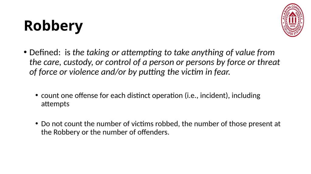 Crime Statistics Classifying and Counting Clery - slide 29 of 146