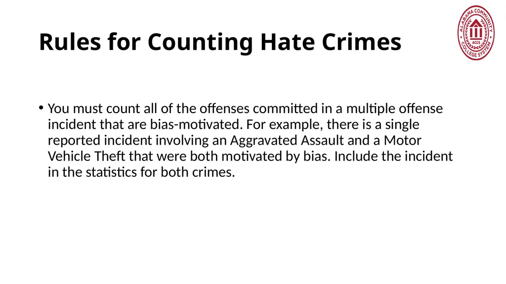 Crime Statistics Classifying and Counting Clery - slide 94 of 146