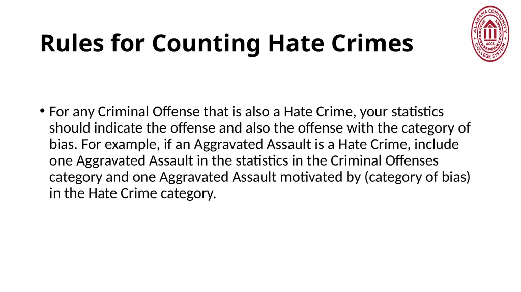 Crime Statistics Classifying and Counting Clery - slide 96 of 146