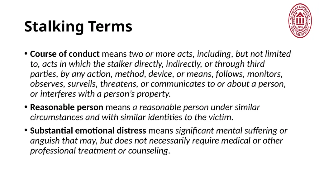 Crime Statistics Classifying and Counting Clery - slide 105 of 146