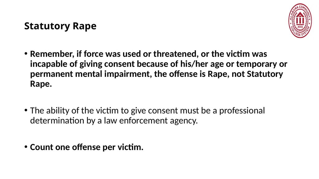 Crime Statistics Classifying and Counting Clery - slide 26 of 146
