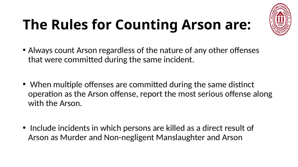 Crime Statistics Classifying and Counting Clery - slide 7 of 146