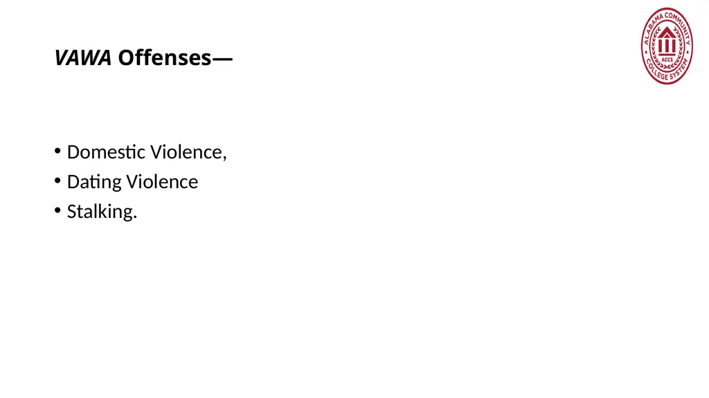Crime Statistics Classifying and Counting Clery - slide 10 of 146