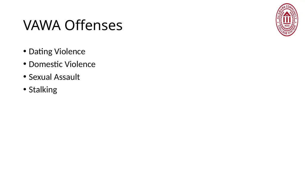 Crime Statistics Classifying and Counting Clery - slide 98 of 146