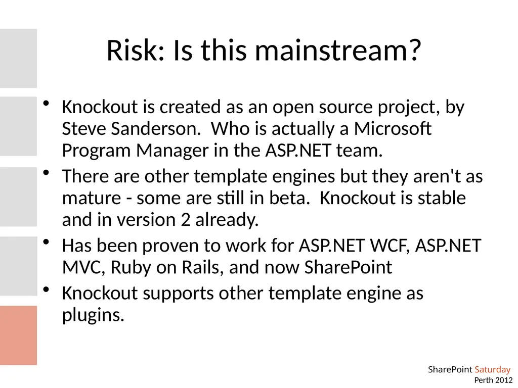 Creating Knockout User Experiences in SharePoint - slide 13 of 21