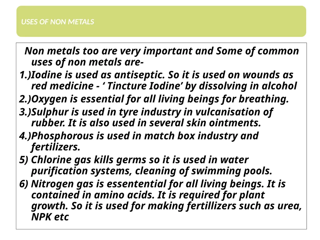 CLASS-VIII SCIENCE METALS AND NON METALS There are - slide 30 of 31