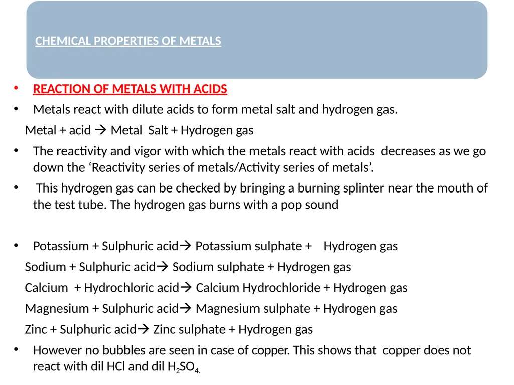 CLASS-VIII SCIENCE METALS AND NON METALS There are - slide 23 of 31