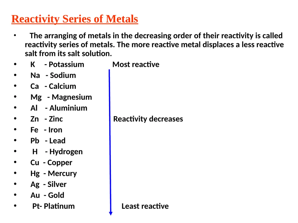 CLASS-VIII SCIENCE METALS AND NON METALS There are - slide 24 of 31