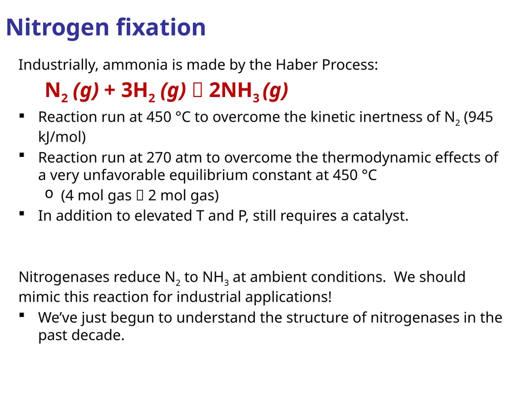 Nitrogen fixation: a structural inorganic mystery? - slide 2 of 6