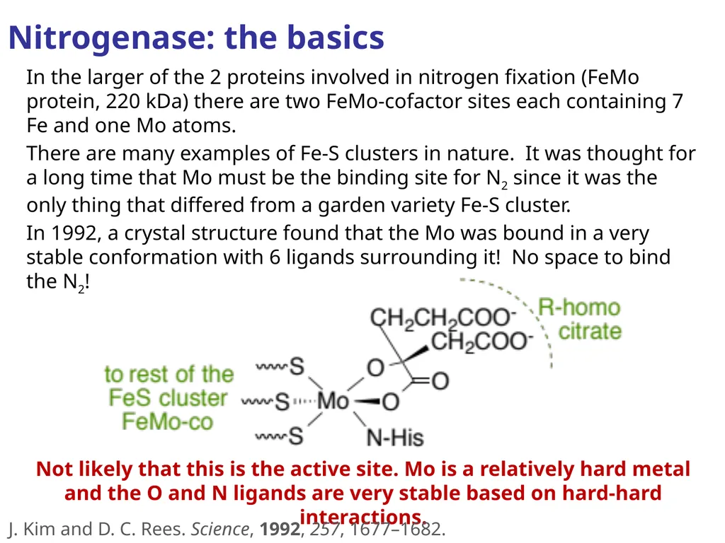 Nitrogen fixation: a structural inorganic mystery? - slide 3 of 6