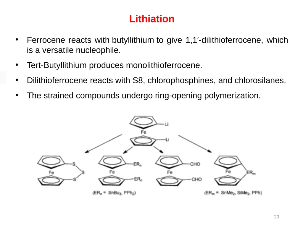 Transition metals organometallic compounds 1 - slide 20 of 25