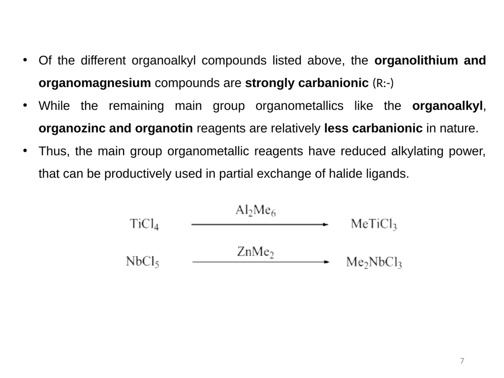 Transition metals organometallic compounds 1 - slide 7 of 25
