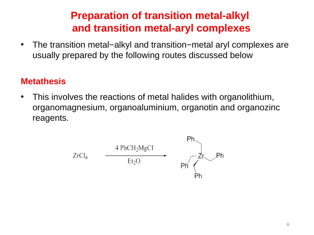 Transition metals organometallic compounds 1 - slide 6 of 25