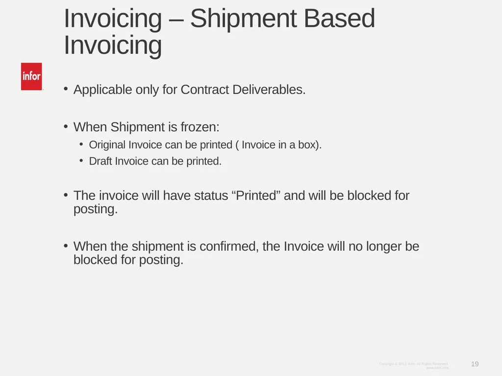 Learn Infor LN 10.2.1 Invoicing Ramamurthy Mahesh - slide 19 of 23