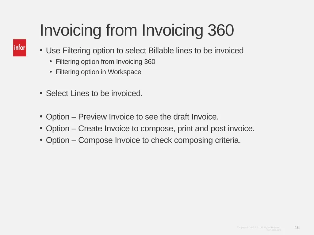 Learn Infor LN 10.2.1 Invoicing Ramamurthy Mahesh - slide 16 of 23
