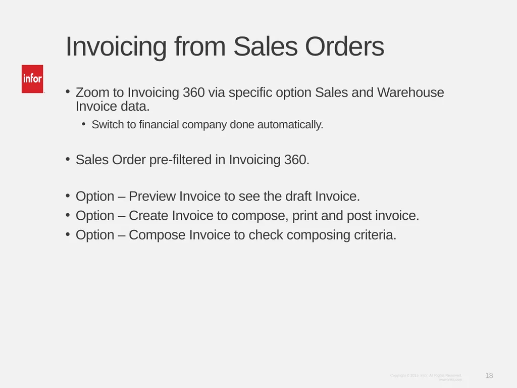 Learn Infor LN 10.2.1 Invoicing Ramamurthy Mahesh - slide 18 of 23