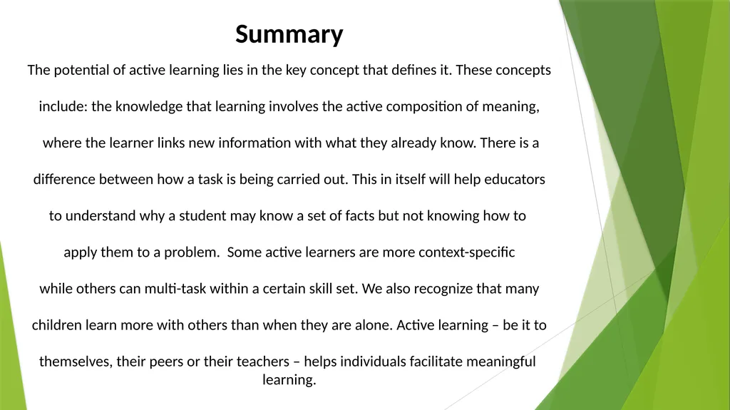 Course Title: Active Learning Pedagogies in Early - slide 13 of 45