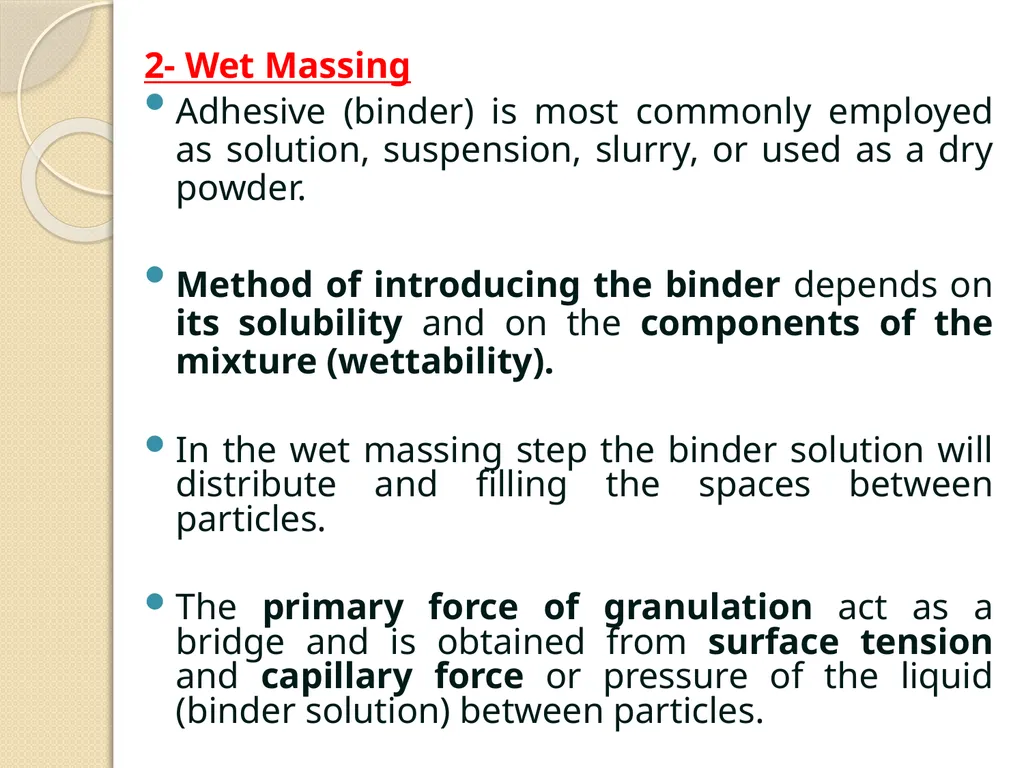 Wet Granulation Wet Granulation The wet - slide 6 of 23