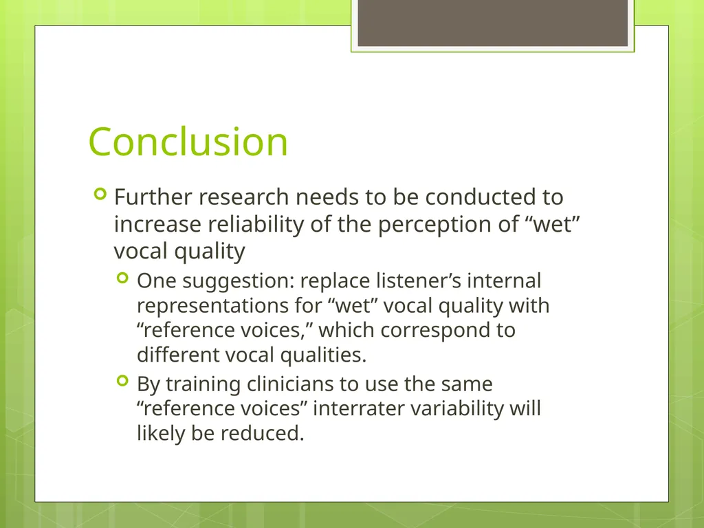 Sounding “Wet” As a Diagnostic Indicator of - slide 15 of 17