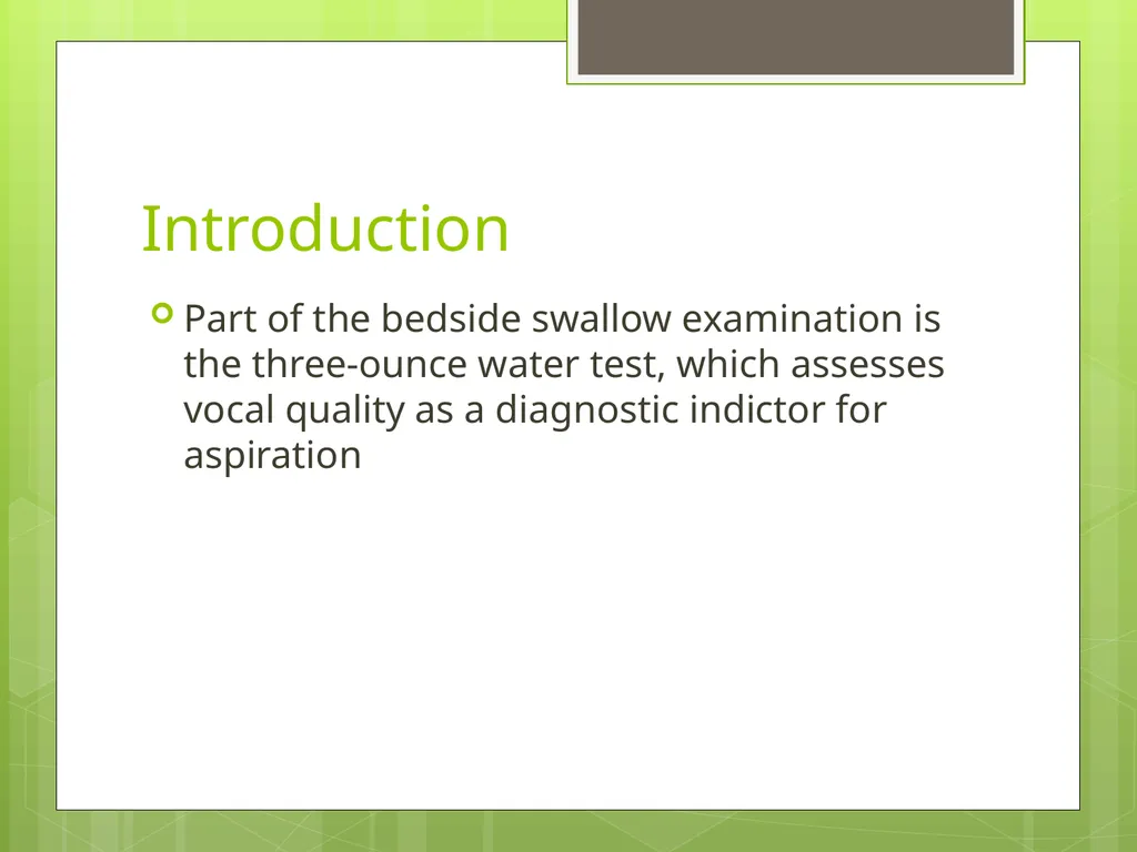 Sounding “Wet” As a Diagnostic Indicator of - slide 3 of 17