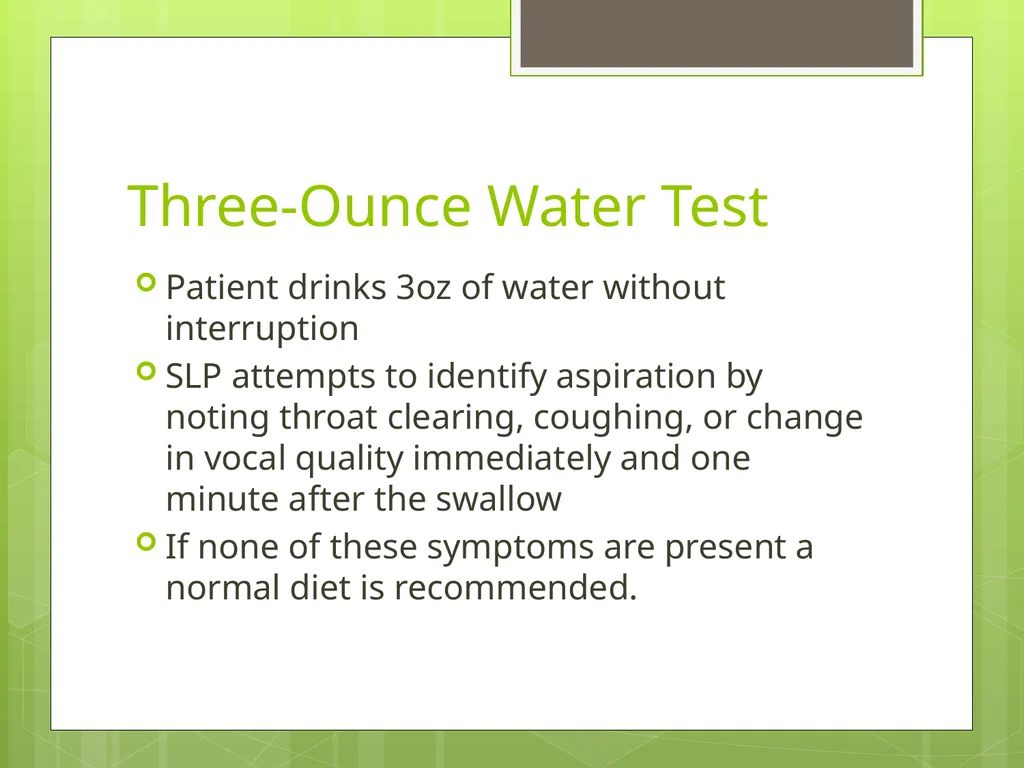 Sounding “Wet” As a Diagnostic Indicator of - slide 4 of 17