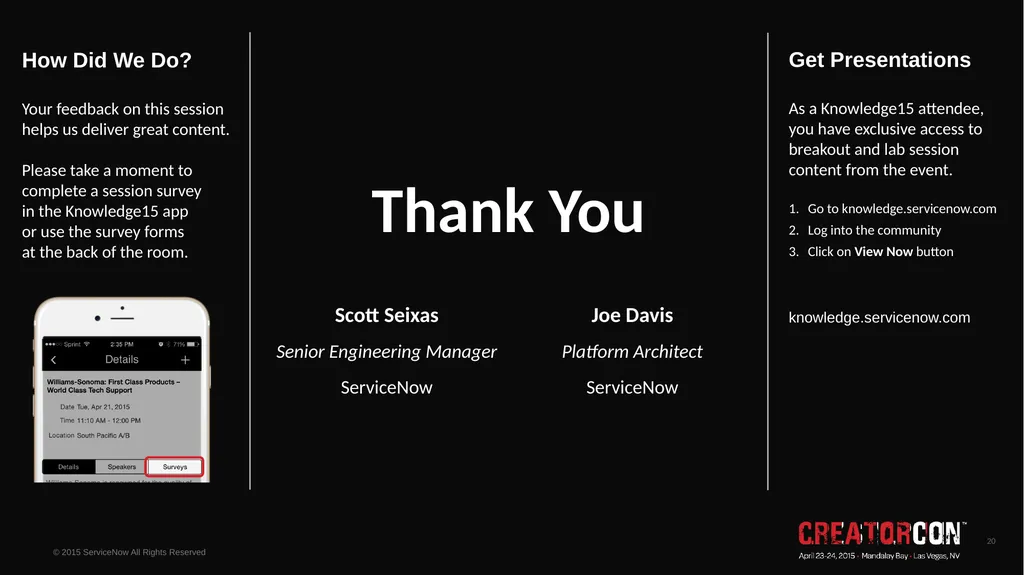 Scott Seixas Senior Engineering Manager ServiceNow - slide 20 of 20