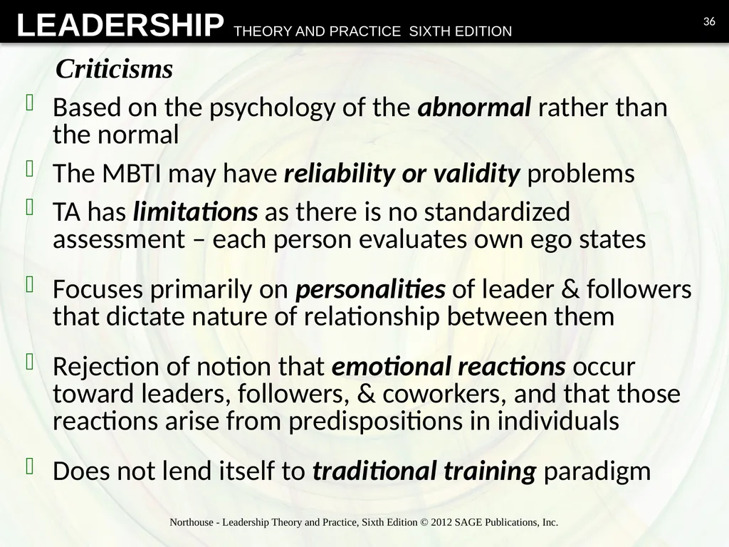 Psychodynamic Approach Chapter 13 Overview - slide 36 of 36