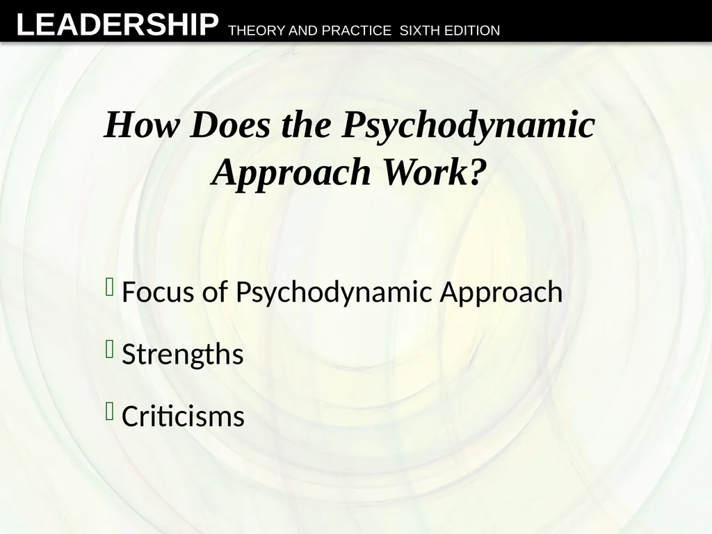 Psychodynamic Approach Chapter 13 Overview - slide 32 of 36
