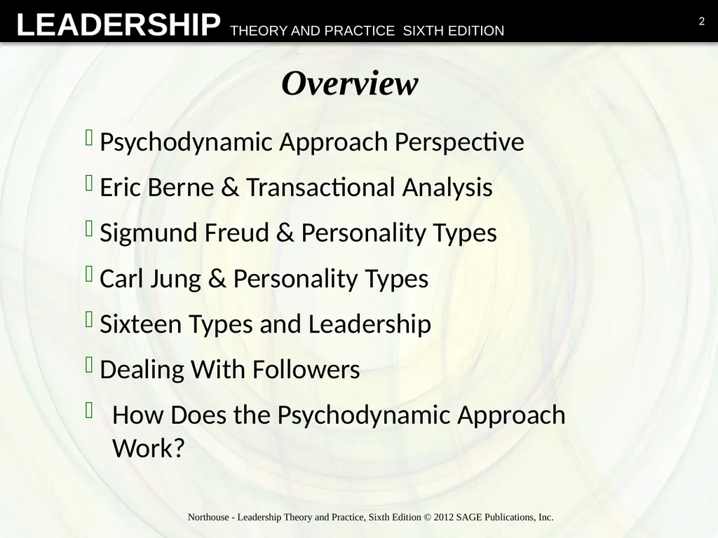 Psychodynamic Approach Chapter 13 Overview - slide 2 of 36