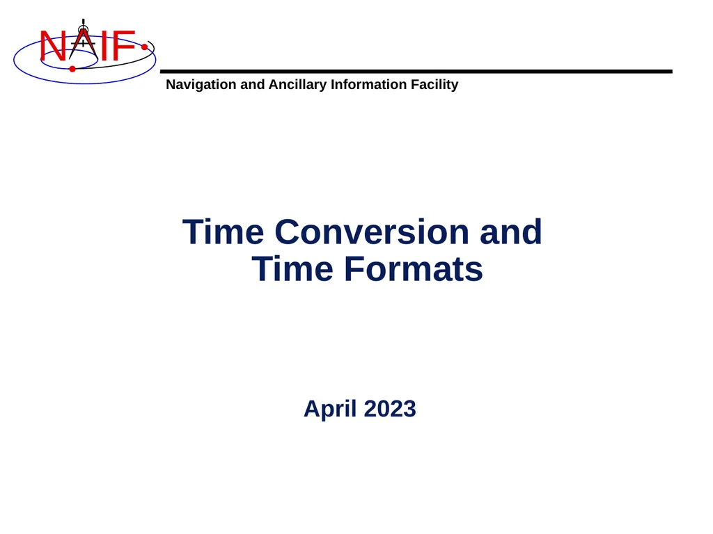 Time Conversion and Time Formats April 2023 Topics - slide 1 of 10