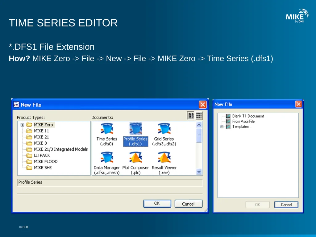 MIKE 11 Time Series Editor © DHI TIME SERIES - slide 12 of 12