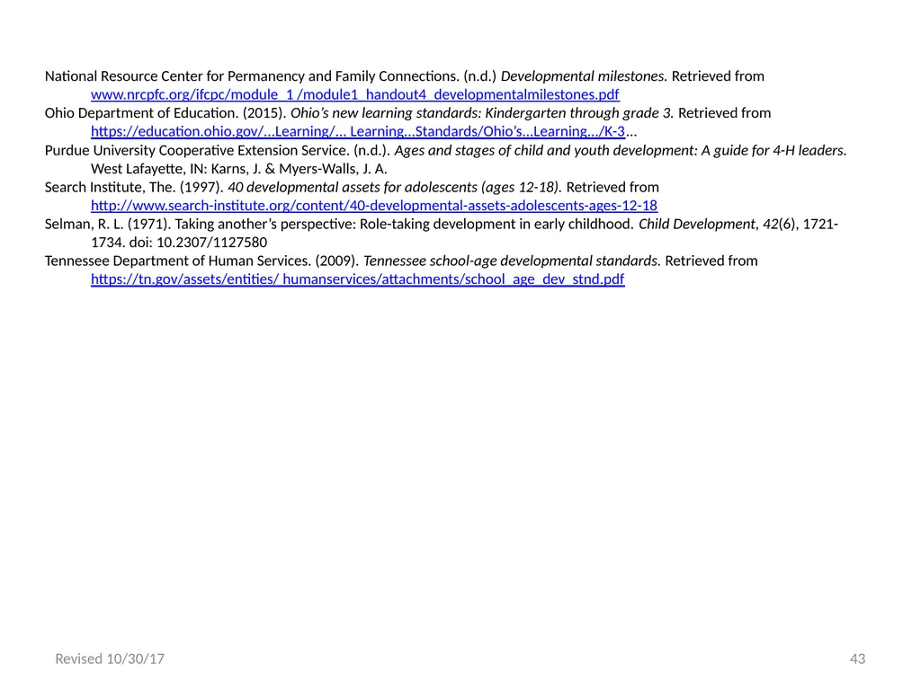 Tennessee School-Age Developmental Standards - slide 43 of 43
