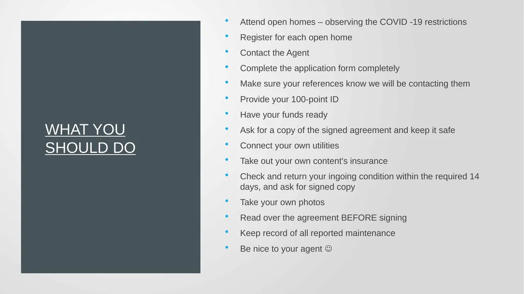 HANDY TIPS FOR FIRST TIME RENTERS What you should - slide 2 of 3